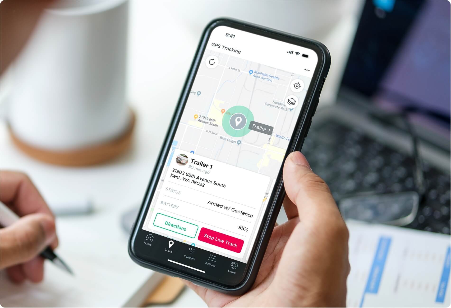 Live track in real time