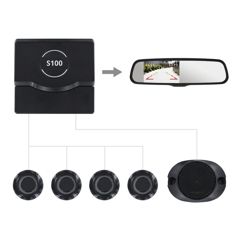 As mounted or installed parking sensors parking stepper (EASY) 