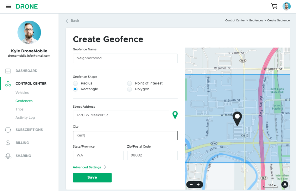 How to Create a Geofence Through Your DroneMobile Account